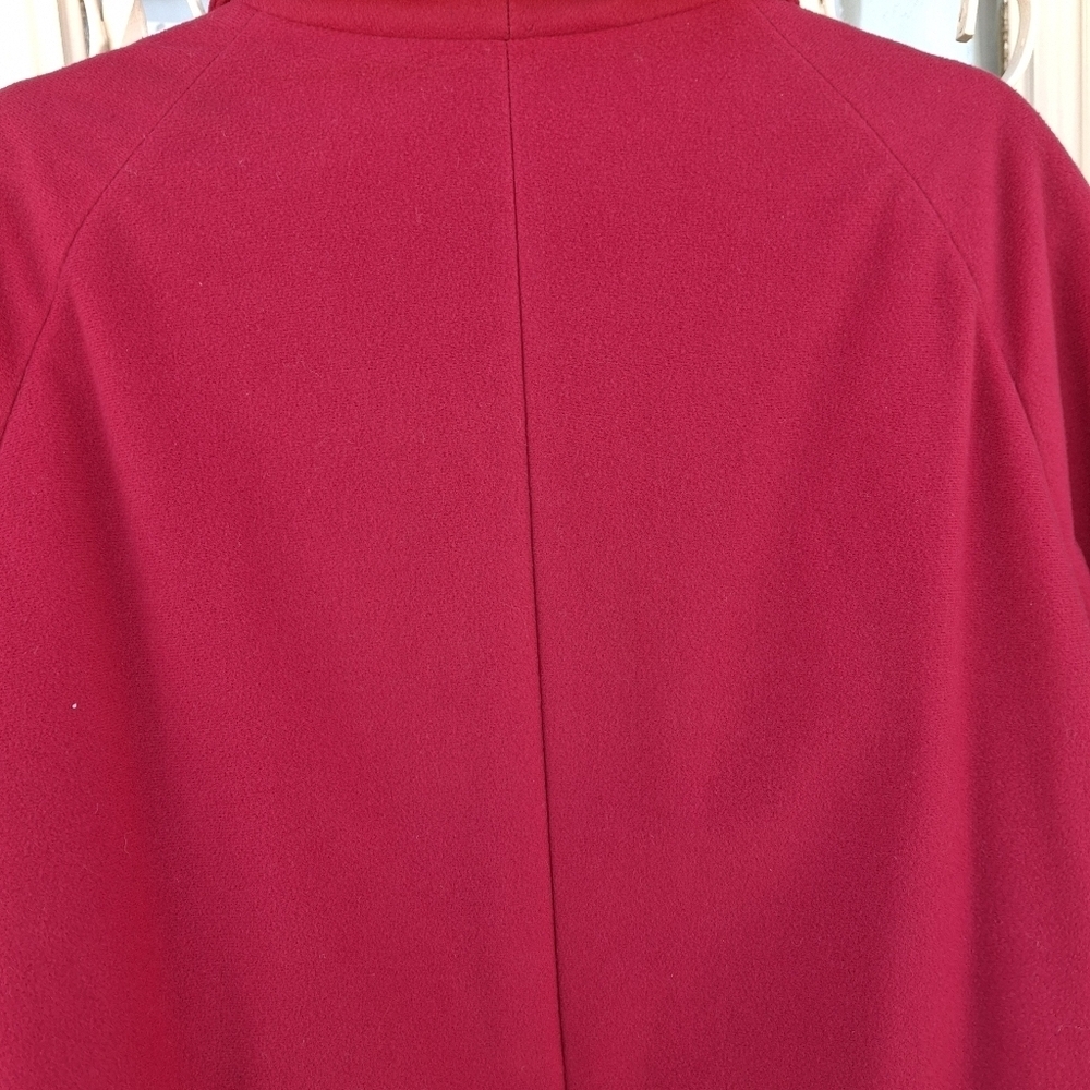 Kashmiracle by Wellington Fashions Cashmere-like Red Button-up Coat  Size 16 - Picture 8 of 15